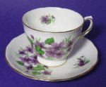 Vintage Royal Vale Tea Cup and Saucer Violets