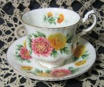 Vintage Paragon Chrysanthemums Tea Cup and Saucer