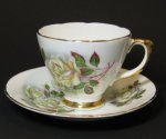 Vintage Delphine Floral Teacup and Saucer