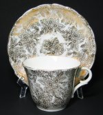 White Colclough Teacup with Floral Gilt