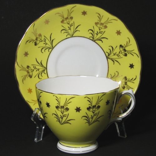 Colclough Yellow Gilt Tea Cup and Saucer