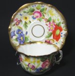 Hammersley Floral Teacup with Ruffled Rim