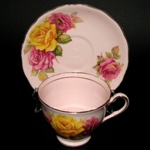 Pink Yellow Roses Teacup