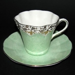 Green Gilt Teacup