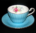 Paragon Blue Ribbed Teacup