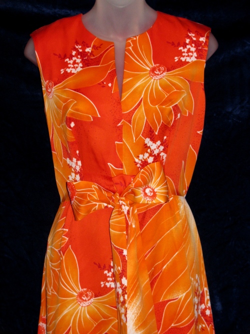 Orange Hawaiian Dress