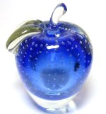 Blue Sommerso Apple Paperweight