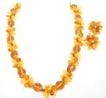Signed West Germany Amber Lucite Necklace