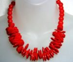 Hot Red Lucite Necklace