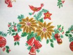 Vintage Birds and Ornaments Christmas Tablecloth
