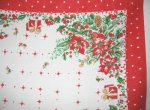 Vintage Christmas Tablecloth Santas Hearts and more