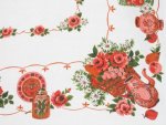 Red Floral Banquet Tablecloth