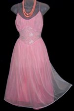 Rogers Pink Blue Babydoll Nightgown