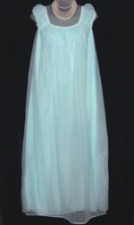 Saykaly Blue Chiffon Nightgown