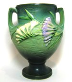 Roseville Freesia Green Trophy Vase